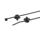 Hellermanntyton - Lanière avec pied sapin 150x3.5mm Øtrou 4.5 à 5mm en PA66HIRHS noir - T30RFT5