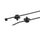 Hellermanntyton - Lanière avec pied sapin 150x3.5mm Øtrou 4.5 à 5mm en PA66HIRHS noir - T30RFT5
