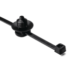 Hellermanntyton - Lanière avec pied sapin 150x3.5mm Øtrou 6.4 à 7.1mm en PA66HS noir - T30RFT6