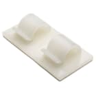 Hellermanntyton - Clip adhésif en forme de demi-lune 25x25mm pour câble Ø 8 mm en PA66 naturel-RB8