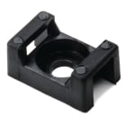 Hellermanntyton - Embase à visser 14.7x9.5mm avec trou central Ø 3.8 mm en PA66 noir - CTM0