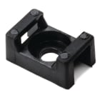 Hellermanntyton - Embase à visser 14.7x9.5mm avec trou central Ø 3.8 mm en PA66 noir - CTM0