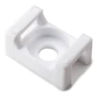 Hellermanntyton - Embase à visser 14.7x9.5mm avec trou central Ø 3.8 mm en PA66 blanc - CTM0