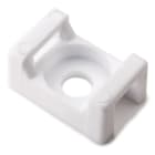 Hellermanntyton - Embase à visser 14.7x9.5mm avec trou central Ø 3.8 mm en PA66 blanc - CTM0