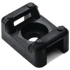 Hellermanntyton - Embase à visser 21.8x15.5mm avec trou central Ø 5.1 mm en PA66 noir - CTM3