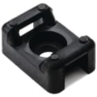 Hellermanntyton - Embase à visser 21.8x15.5mm avec trou central Ø 5.1 mm en PA66 noir - CTM3