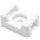 Hellermanntyton - Embase à visser 21.9x15.6mm avec trou central Ø 6.6 mm en PA66 blanc - CTM4