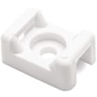 Hellermanntyton - Embase à visser 21.9x15.6mm avec trou central Ø 6.6 mm en PA66 blanc - CTM4