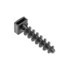 Hellermanntyton - Cheville murale à frapper pour trou Ø 7 à 8 mm en PA66W noir - LOK01
