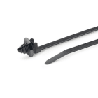 Hellermanntyton - Lanière avec pied sapin 160x4.6mm Øtrou 6.5 à 7 mm en PA66HIRHS noir -T50SOSFT6E