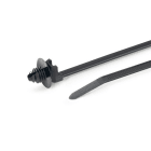 Hellermanntyton - Lanière avec pied sapin 160x4.6mm Øtrou 6.5 à 7 mm en PA66HIRHS noir -T50SOSFT6E