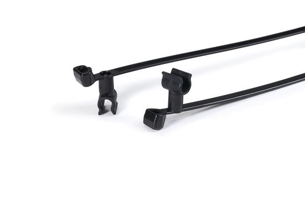 Hellermanntyton - Lanière de fixation 155x4.7mm avec clip Ø 5 mm en PA66HS noir - T50SVC5