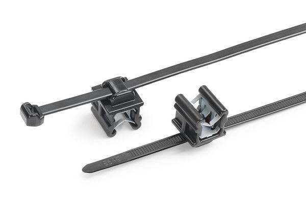 Hellermanntyton - Lanière de fixation pour bord de tôle 200 x 4.6 mm en PA66HS noir - T50ROSEC20