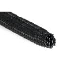 Hellermanntyton - Gaine tressée antibruit noire HEGSAS20BK diamètre 20 mm, rouleau de 50m