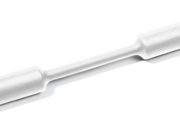 Hellermanntyton - Gaine thermorétractable paroi fine TF31, blanc, 18/6mm, 3/1, rouleau 30m