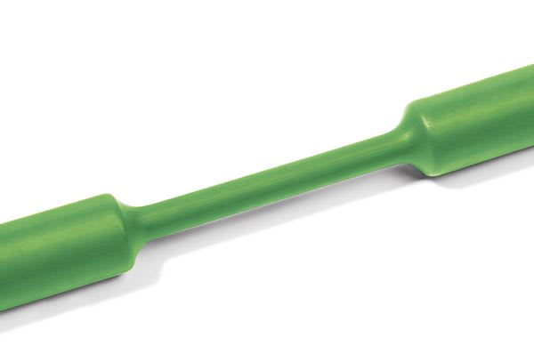 Hellermanntyton - Gaine thermorétractable paroi fine TF31, vert, 18/6mm, rétreint 3/1, rouleau 30m