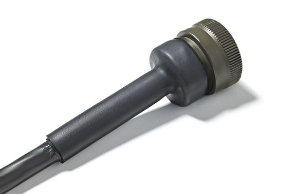 Hellermanntyton - Gaine thermorétractable à paroi fine adhésivée EPS400-4/1, noir, rouleau 400m