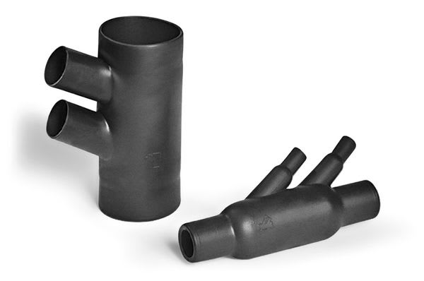 Hellermanntyton - Pièce thermo double Y à 30° , Ø entrée/sortie 30.4 /15.2 / 30.4 /15.2 mm