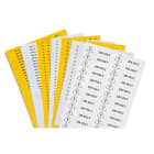 Hellermanntyton - Etiquettes non adhésive pour porte-étiquette HCR, format A4, Jaune/blanc, 24X210