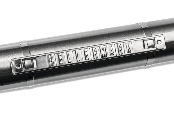 Hellermanntyton - Rail pour repères en inox prémarqués, taille 286 x 11 mm, jeu de 10 pieces