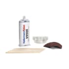 Hellermanntyton - Kit adhésif epoxy avec cartouche avec coupelles/spatules/papiers abrasifs