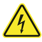 Hellermanntyton - Etiquettes WS6-A triangulaire SYMBOLE DANGER "Tension électrique" , blanc