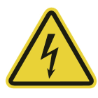 Hellermanntyton - Etiquettes WS6-A triangulaire SYMBOLE DANGER "Tension électrique" , blanc
