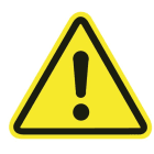 Hellermanntyton - Etiquettes WS5-B triangulaire SYMBOLE DANGER "Attention" , blanc
