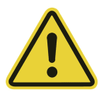 Hellermanntyton - Etiquettes WS6-B triangulaire SYMBOLE DANGER "Attention" , blanc