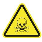 Hellermanntyton - Etiquettes WS2-O triangulaire SYMBOLE DANGER "Toxique" , blanc
