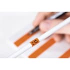 Hellermanntyton - Carnet d'étiquettes à recouvrement, marquage manuel, orange, taille 9,1 à 18,2mm