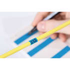 Hellermanntyton - Carnet d'étiquettes à recouvrement, marquage manuel, bleu, taille 9,1 à 18,2 mm