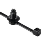Hellermanntyton - Lanière avec pied sapin 200x4.6mm Øtrou 6.5 à 7mm en PA66HS noir - T50FT7