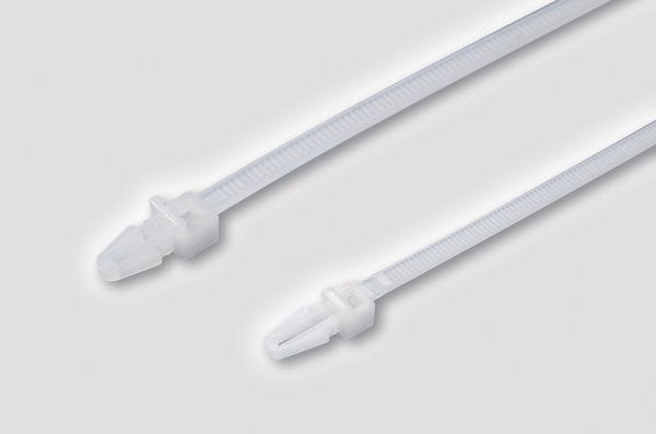 Hellermanntyton - Lanière à pied ancre 210x4.6mm pour trou Ø 6.2 à 6.4 en PA66 Naturel -T50SSSFM