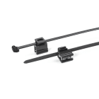 Hellermanntyton - Lanière de fixation pour bord de tôle 160 x 4.6 mm en PA66HS noir - T50SOSEC4B