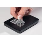 Hellermanntyton - Etiquettes anti-falsification en polyester, argent, de taille 31.75 X 38.1 mm