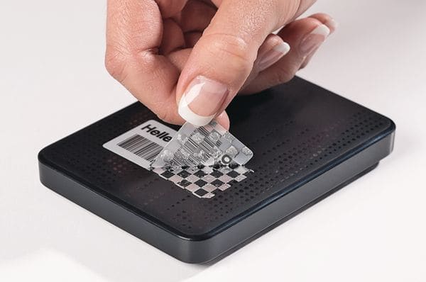 Hellermanntyton - Etiquettes anti-falsification en polyester, argent, de taille 19.05 X 38.1 mm