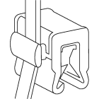 Hellermanntyton - Laniere de fixation pour bord de tole 200 x 4.6 mm en PA66HS noir - T50ROSEC21