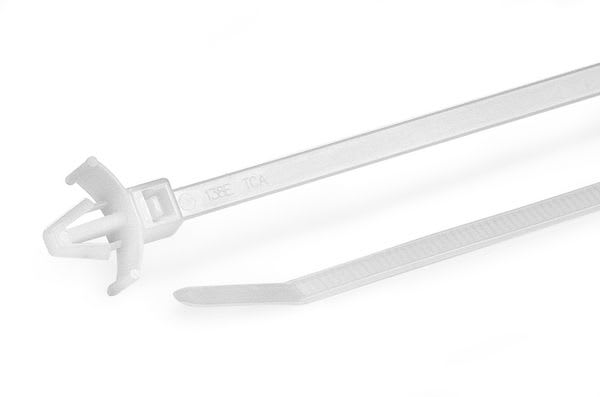 Hellermanntyton - Lanière à pied ancre 100x4.6mm Ø 6.1 à 6.3 mm en PA66 naturel - T50VSL5