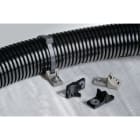 Hellermanntyton - Lanière noir 337.0x8.0mm en PA66UV avec embase à visser PA66GF15-KR8/33HDMP6SET