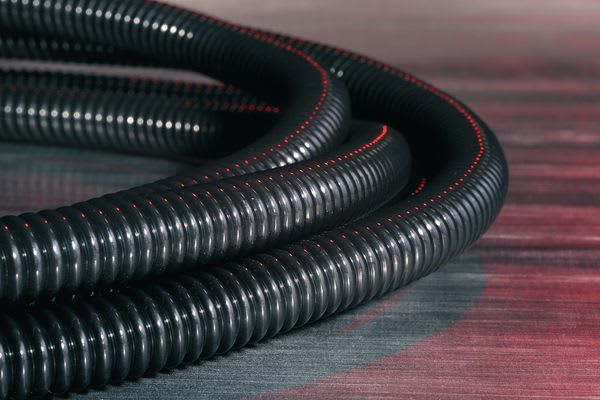 Hellermanntyton - Gaine annelée CTT, Ø nominal 4, PTFE, noir, rouleau de 50 mètres