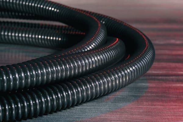 Hellermanntyton - Gaine annelée CTT, Ø nominal 14, PTFE, noir, rouleau de 50 mètres