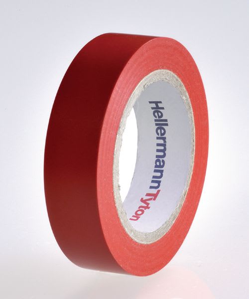Hellermanntyton - Ruban adhésif Isolant PVC HelaTape Flex 15 - Rouge 15x10