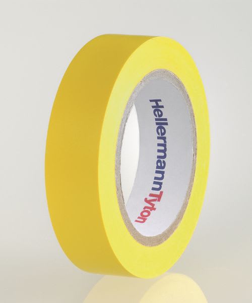 Hellermanntyton - Ruban adhésif Isolant PVC HelaTape Flex 15 - Jaune 15x10