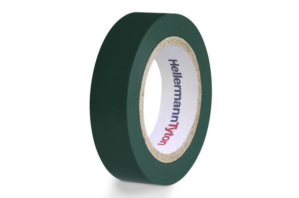 Hellermanntyton - Ruban adhésif Isolant PVC HelaTape Flex 15 - Vert 15x10