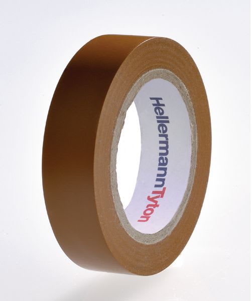 Hellermanntyton - Ruban adhésif Isolant PVC HelaTape Flex 15 - Marron 15x10