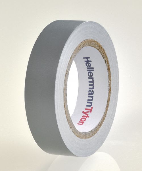 Hellermanntyton - Ruban adhésif Isolant PVC HelaTape Flex 15 - Gris 15x10