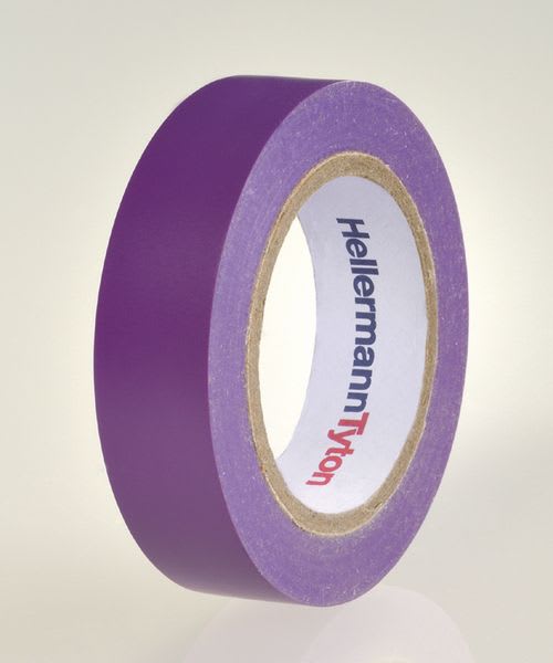 Hellermanntyton - Ruban adhésif Isolant PVC HelaTape Flex 15 - Violet 15x10