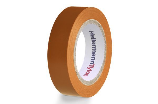 Hellermanntyton - Ruban adhésif Isolant PVC HelaTape Flex 15 - Orange 15x10