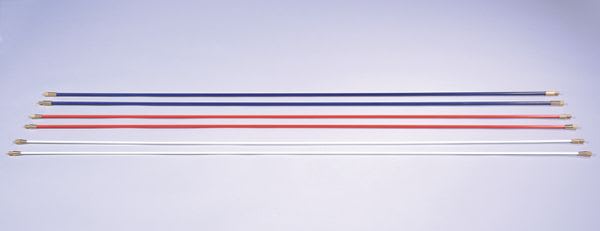 Hellermanntyton - Tire-fils CableScout+, paire de tiges blanches rigidité moyenne 1Mx5